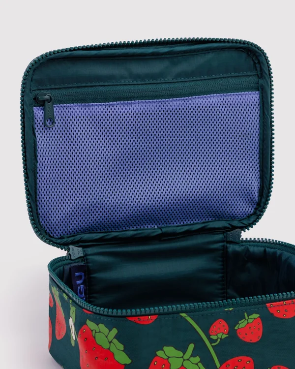 Small Cosmetic Case - Strawberry Blossom - Material: heavyweight-nylon