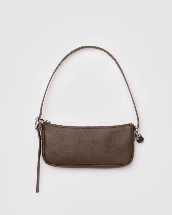 Recycled Leather Pochette - Brown