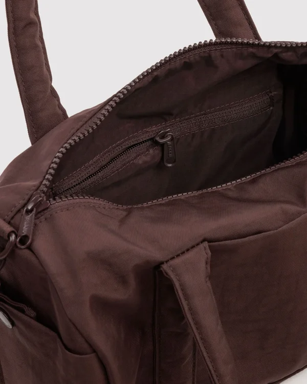 Nylon Duffle Bag - Coffee - Size: OS