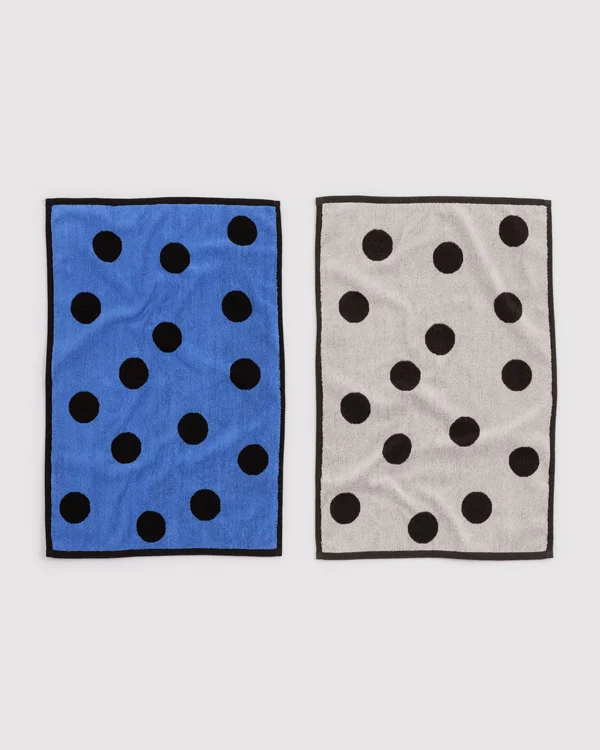 Hand Towel Set of 2 - Polka Dot Mix - Material: organic-cotton
