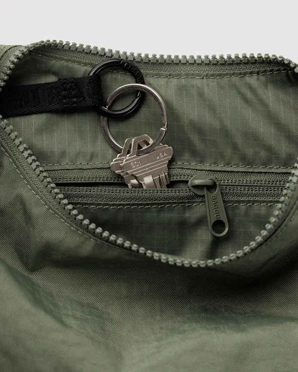 Small Nylon Crescent Bag - Caper - Material: heavyweight-nylon