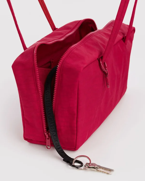 Nylon Bowler Bag - Cherry - Material: heavyweight-nylon