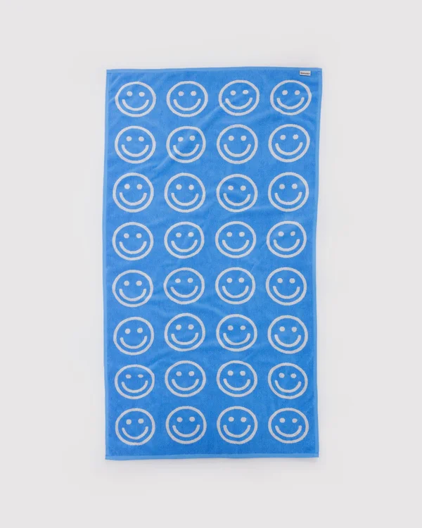 Bath Towel - Sky Blue Happy - Size: OS