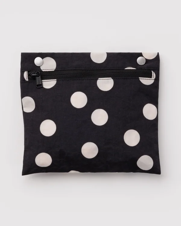 Everyday Cloud Bag - Black And Cream Polka Dot - Material: heavyweight-nylon
