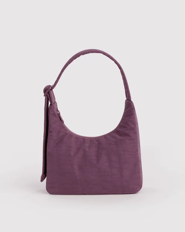 Mini Nylon Shoulder Bag - Wild Plum - Material: heavyweight-nylon