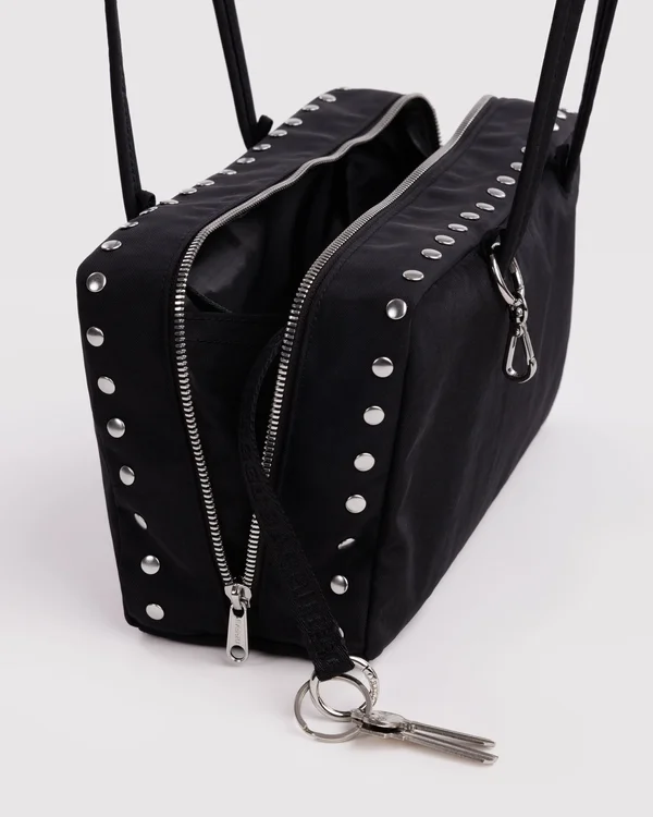 Nylon Bowler Bag - Studs - Size: OS