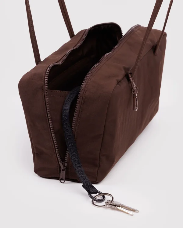 Nylon Bowler Bag - Coffee