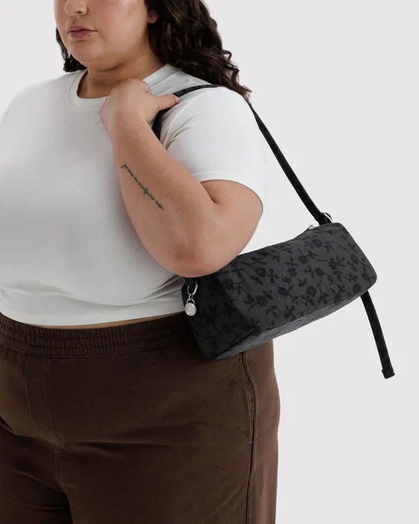 Nylon Loaf Bag - Charcoal Ditsy Floral - Material: heavyweight-nylon