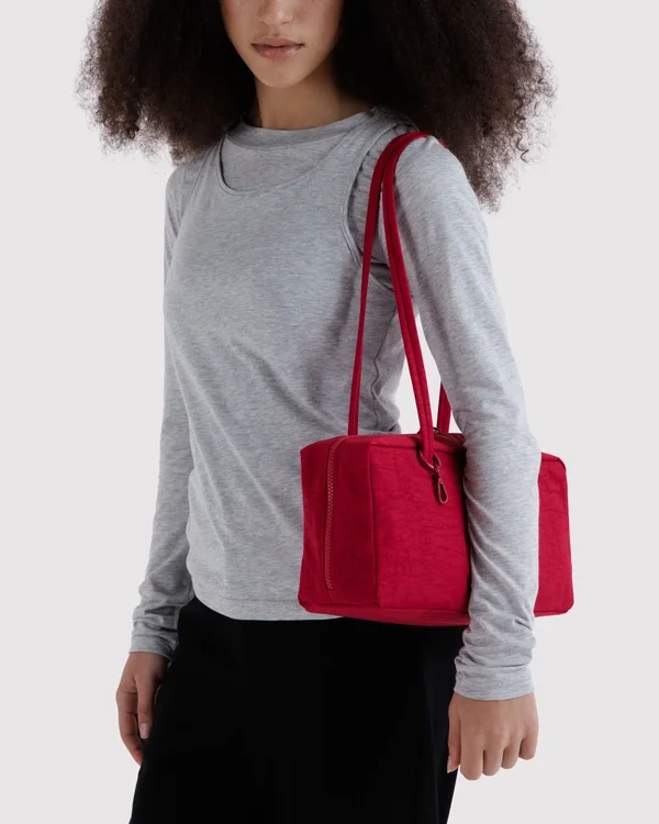 Nylon Bowler Bag - Cherry - Material: heavyweight-nylon