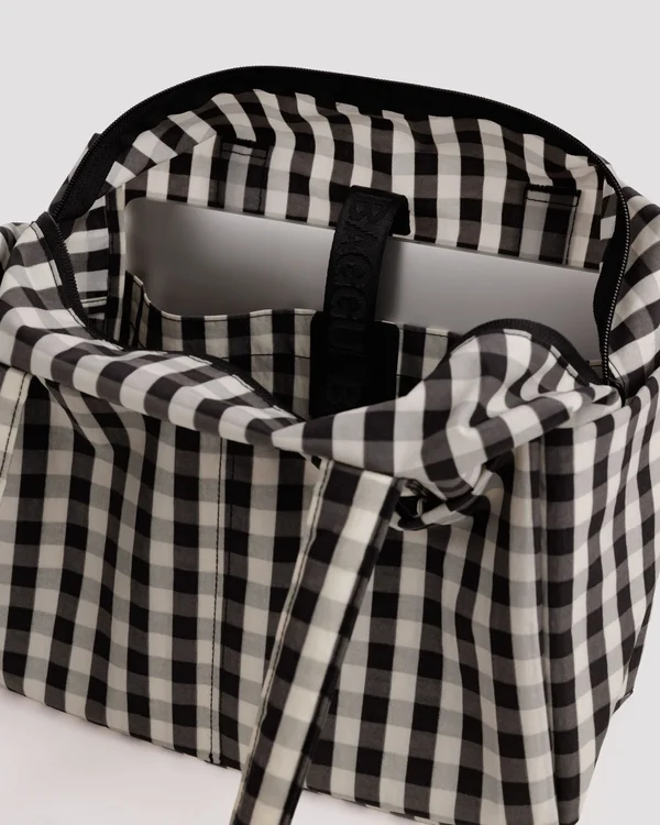 Everyday Cloud Bag - Black And Cream Gingham