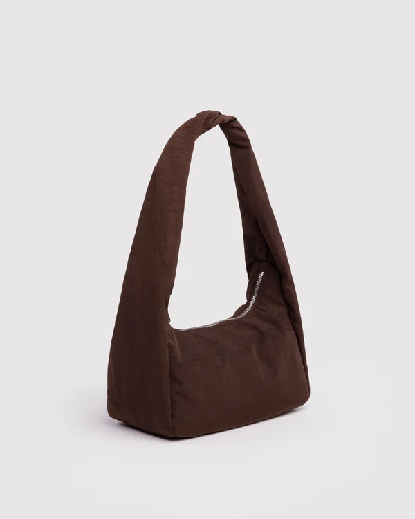 Small Nylon Meringue Bag - Coffee - Material: heavyweight-nylon