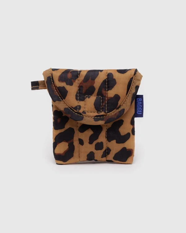 Puffy Earbuds Case - Leopard - Size: OS