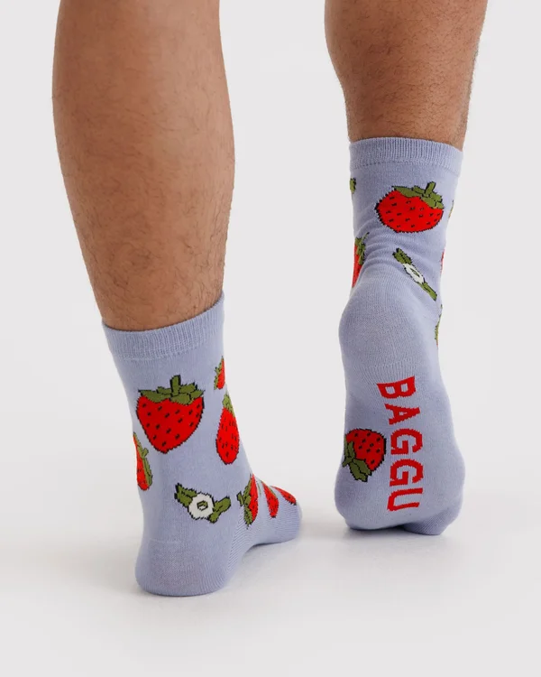 Crew Sock - Strawberry Blossom - Material: organic-cotton