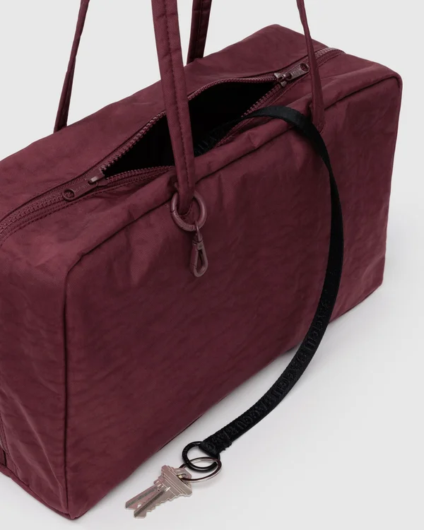 Medium Nylon Bowler Bag - Sale - Mahogany - Material: heavyweight-nylon