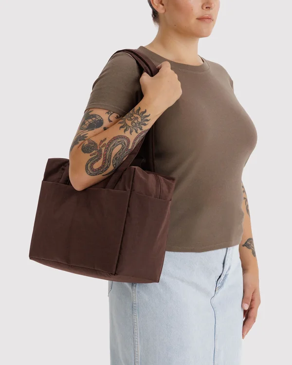 Everyday Cloud Bag - Coffee - Material: heavyweight-nylon
