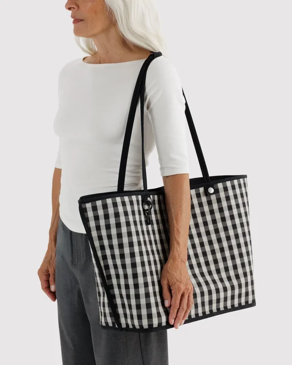 Large Nylon Reversible Tote - Black Mix - Size: OS