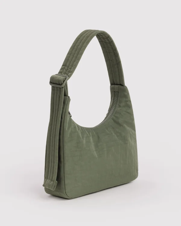 Mini Nylon Shoulder Bag - Caper - Material: heavyweight-nylon