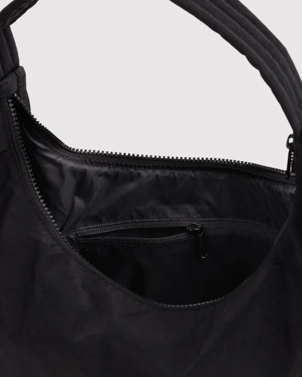 Nylon Shoulder Bag - Black