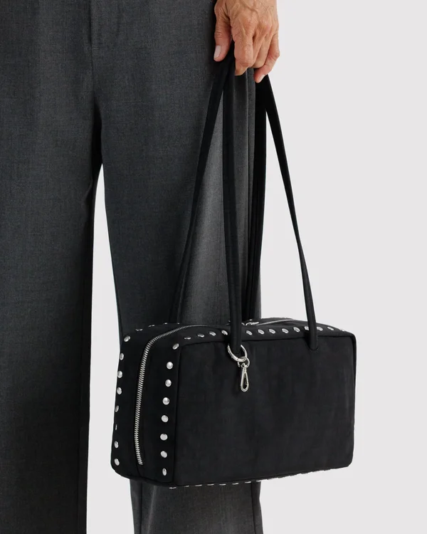 Nylon Bowler Bag - Studs - Size: OS