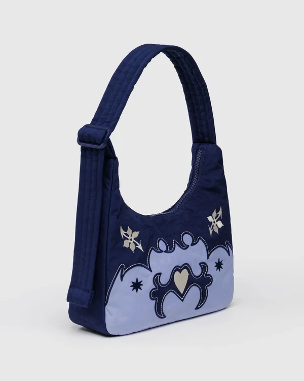 Mini Nylon Shoulder Bag - Sale - Western Appliqué - Material: heavyweight-nylon