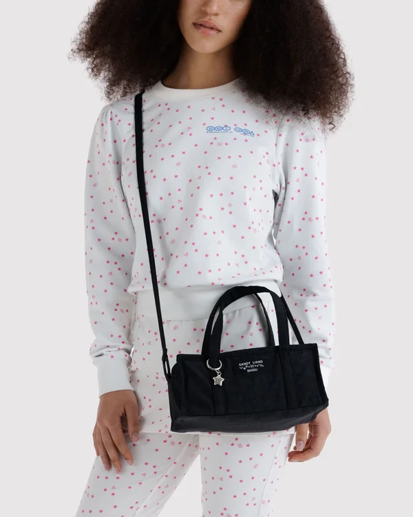 Mini Nylon Market Bag - Black - Size: OS