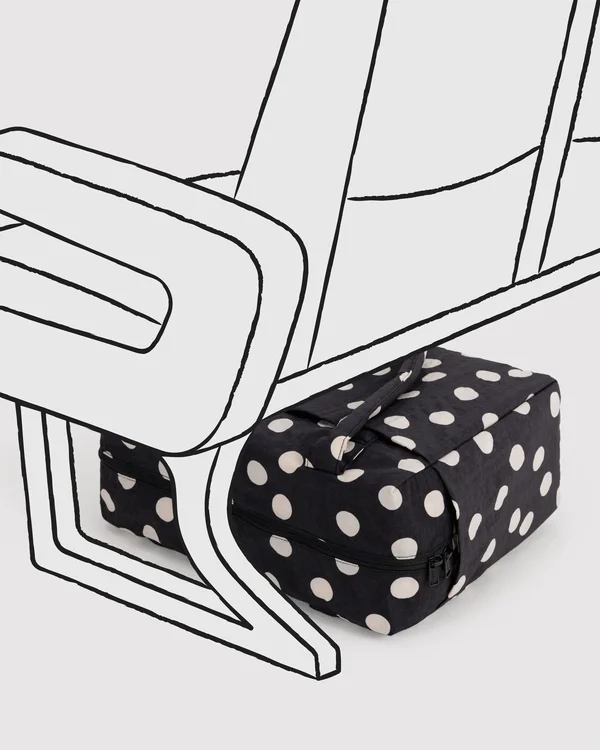 Small Cloud Carry-On - Black And Cream Polka Dot - Size: OS