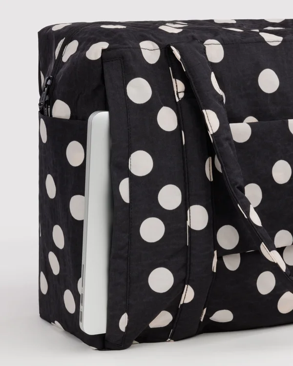 Cloud Carry-On - Black And Cream Polka Dot - Size: OS