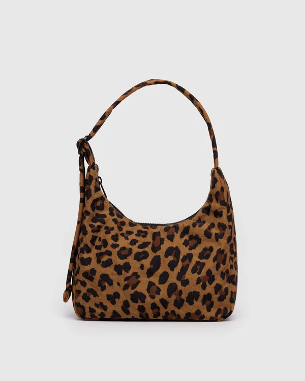 Mini Nylon Shoulder Bag - Leopard - Material: heavyweight-nylon
